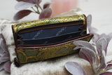 wallet purse Roberto Cavalli large green snake skin