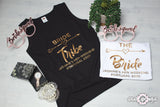 Vest Tank Top Hen Do Party Bride Tribe Wedding  Personalised T-shirt Ladies Female  Gold
