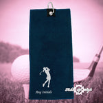 Lady Golfer Personalised Embroidered Golf Microfibre Towel