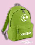 Personalised Kids Backpack Ball Name Girls Boys Back To School Bag