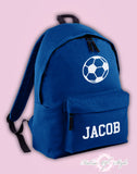 Personalised Kids Backpack Ball Name Girls Boys Back To School Bag