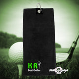 Personalised Embroidered Best Golfer Golf Microfibre Towel