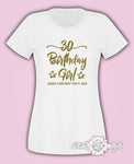 Gold Personalised Birthday Girl Squad Any Year 18th 21st 30th 40th T-shirt Female