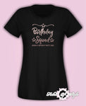Rose Gold Personalised Birthday Girl Squad Any Year 18th 21st 30th 40th T-shirt Female