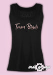 Vest Tank Top Team Bride Hen Do Party Bride Tribe T-shirt Ladies Female  Gold