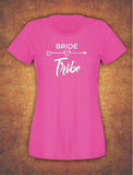 Fast and Free Hen Do Party Bride Tribe  Weeding T-shirt Ladies Female Fushia