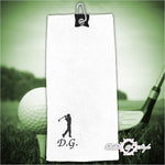 Personalised Embroidered Golf Microfibre Towel Any Name