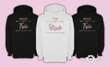 Rose Gold Personalised Hen Do Party Bride Tribe  Ladies Female Hoodie
