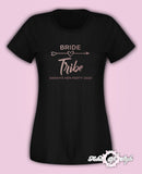 Hen Do Party Bride Tribe Wedding  Custom Personalised T-shirt Ladies Female Rose Gold