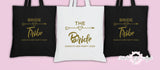 Hen Do Party Bride Tribe  Custom Personalised Ladies Tote Bags Gold
