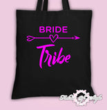 Hen Do Party Bride Tribe  Ladies Tote Bags Pink Lettering