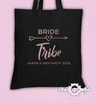 Rose Gold Hen Do Party Bride Tribe  Custom Personalised Ladies Tote Bags