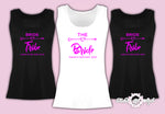 Vest Tank Top Hen Do Party Bride Tribe Wedding  Personalised T-shirt Ladies Female Pink
