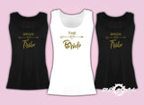 Vest Tank Top Hen Do Party Bride Tribe Wedding T-shirt Ladies Female  Gold