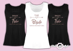 Vest Tank Top Hen Do Party Bride Tribe Wedding  Personalised T-shirt Ladies Female Rose Gold