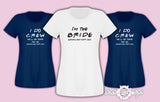 Friends I do Crew Hen Do Party Bride Personalised T-shirt Ladies Navy