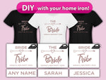 Bride Tribe Iron On T Shirt Transfer 2020 Squad Hen Do Party Vinyl Rose Gold