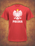 Koszulka Polska Polish Poland Football Euro Kibic T-shirt - Red - DONATION TO SUPPORT UKRAINE