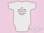 Personalised Our First Mothers Day Baby Kids 2021 Body Suit Vest Girl