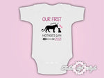 Personalised Lion  Our First Mothers Day Baby Kids 2021 Body Suit Vest Girl
