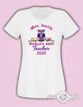 PERSONALISED Thank You Teacher School Gift 2020 World's T-shirt Ladies Female