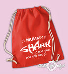 Personalised Baby Shark doo doo Back To Drawstring Bag PE GYM School Kids