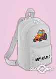 Personalised Kids Backpack - Any Name Tractor Boys Girls NURSERY Back To School Bag