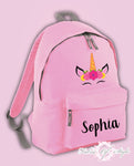 Personalised Kids Backpack - Any Name Unicorn Girls Boys Back To School Bag