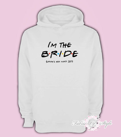 Friends I do Crew Hen Do Party Bride Tribe Personalised Female Hoodie